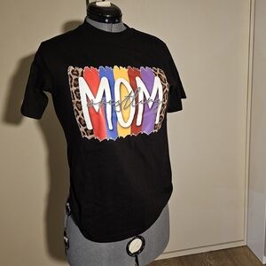 Wrestling Mom Black T Shirt Size Small With Animal Print. Super Cute And Stylish